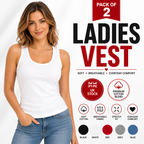 2-Pack Ladies Vest Tops