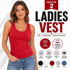 2-Pack Ladies Vest Tops