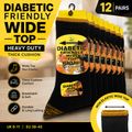 Men's Diabetic Friendly Wide Top Socks