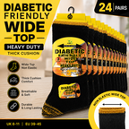 Men's Diabetic Friendly Wide Top Socks